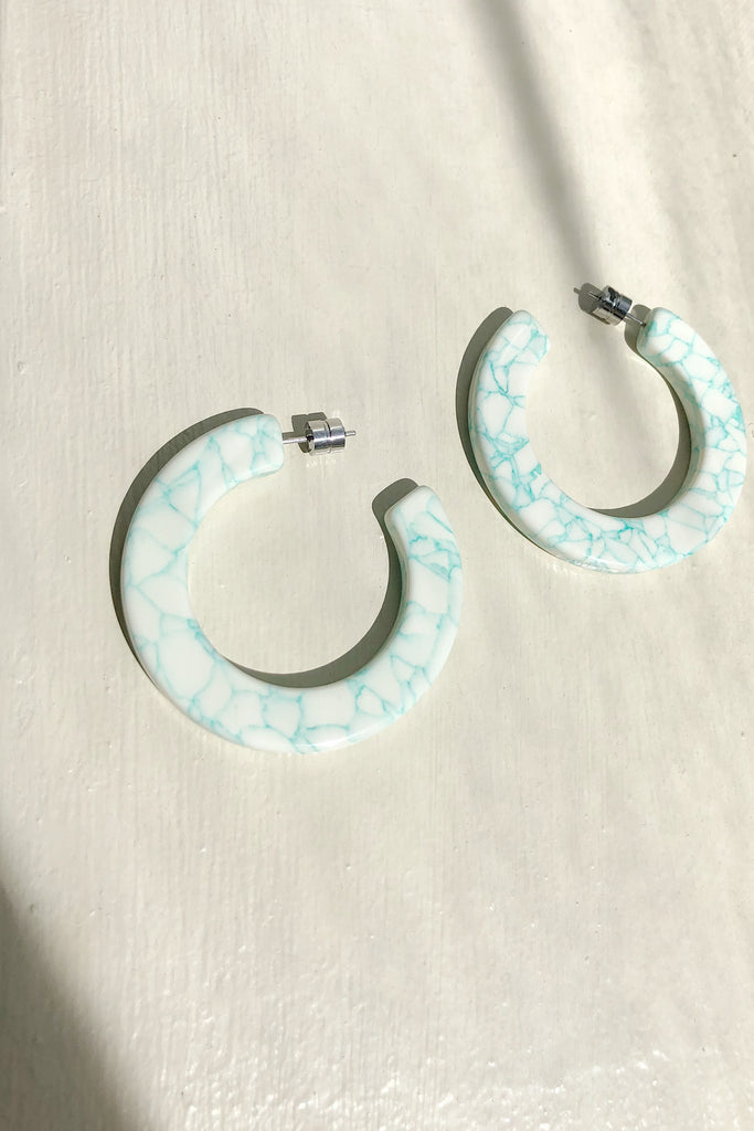 XL Kate Hoops in MINTED PORCELAIN