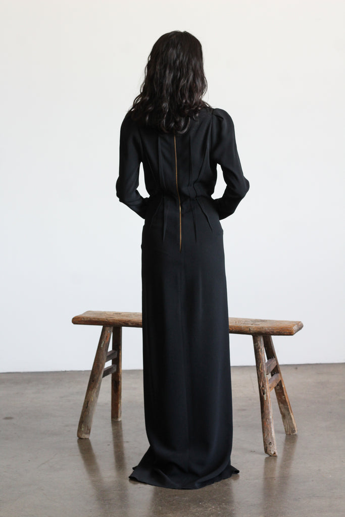 ROLAND MOURET black maxi dress | PRE-LOVED