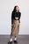 1980's GIORGIO ARMANI draped tan skirt | VINTAGE