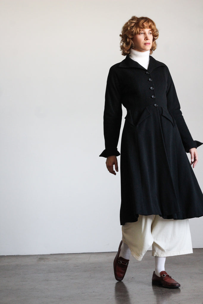 1940's I. MAGNIN cashmere princess coat | VINTAGE