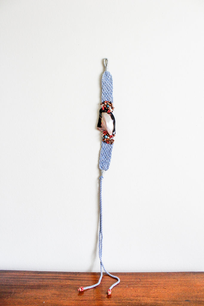 1980's woven shell belt | VINTAGE