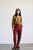 1980's CALLAGHAN raspberry silk trousers | VINTAGE