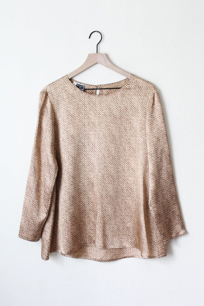 1980's snake print silk blouse | VINTAGE