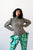 1980’s metallic taupe trapunto sweater | VINTAGE