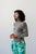 1980’s metallic taupe trapunto sweater | VINTAGE