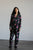 1980's JANICE MCCARTY floral rayon pant set | VINTAGE