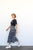 1980's Toile de Jouy print skirt | VINTAGE