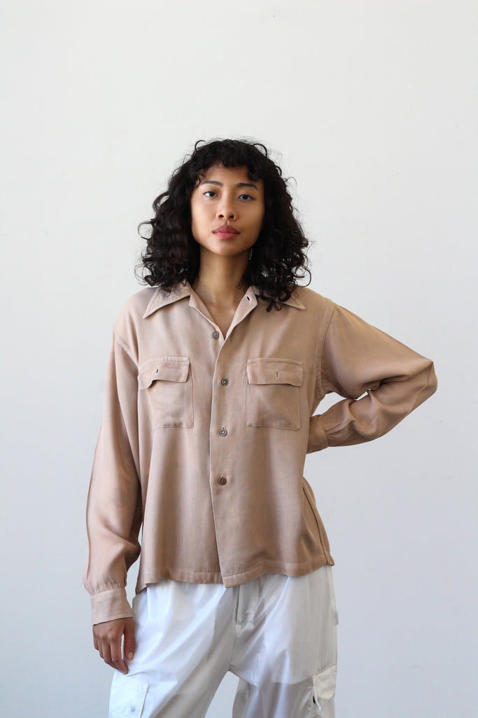 1940's / 1950's gabardine shirt | VINTAGE