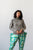 1980’s metallic taupe trapunto sweater | VINTAGE