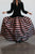 1930's velvet + silk taffeta striped gown | VINTAGE