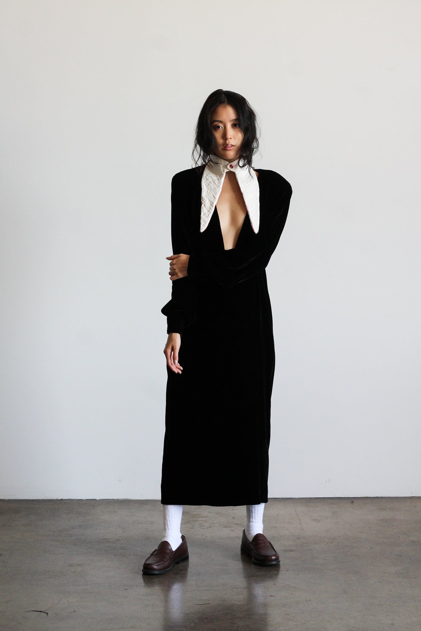 1970's / 1980's CALVIN KLEIN velvet dress