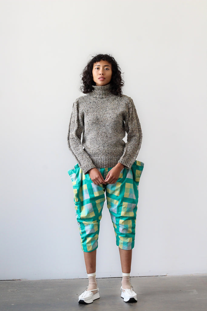 1950's plaid sculptural capris | VINTAGE