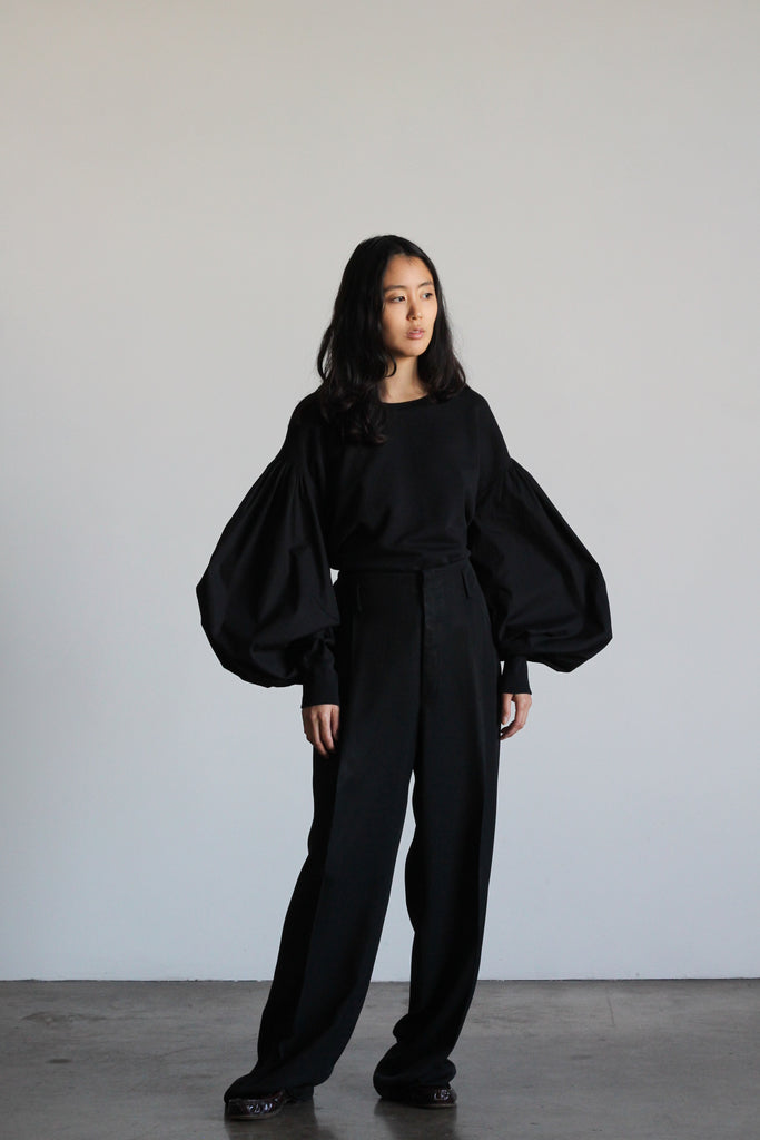 1990's YVES SAINT LAURENT black trousers | VINTAGE