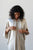 gray silk charmeuse asymmetrical dress | PRE-LOVED