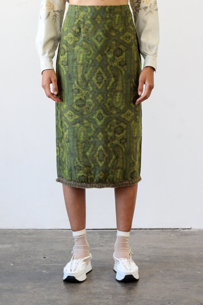 1980’s Ikat print midi skirt | VINTAGE