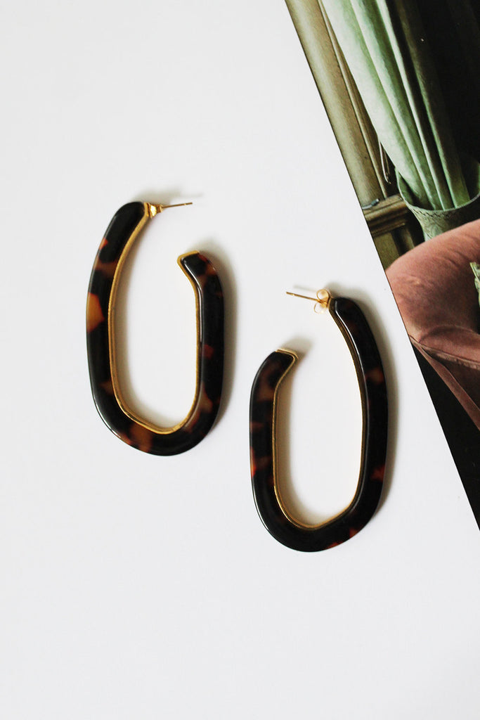 MARGOT LUX Hoops in Tortoise